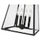 Z-Lite Broughton Outdoor Chain Mount Ceiling Fixture, 4-Light, 12.5 In.W x 19.5 In.H, Black/Clear Beveled 521CHB-BK - alternate 4